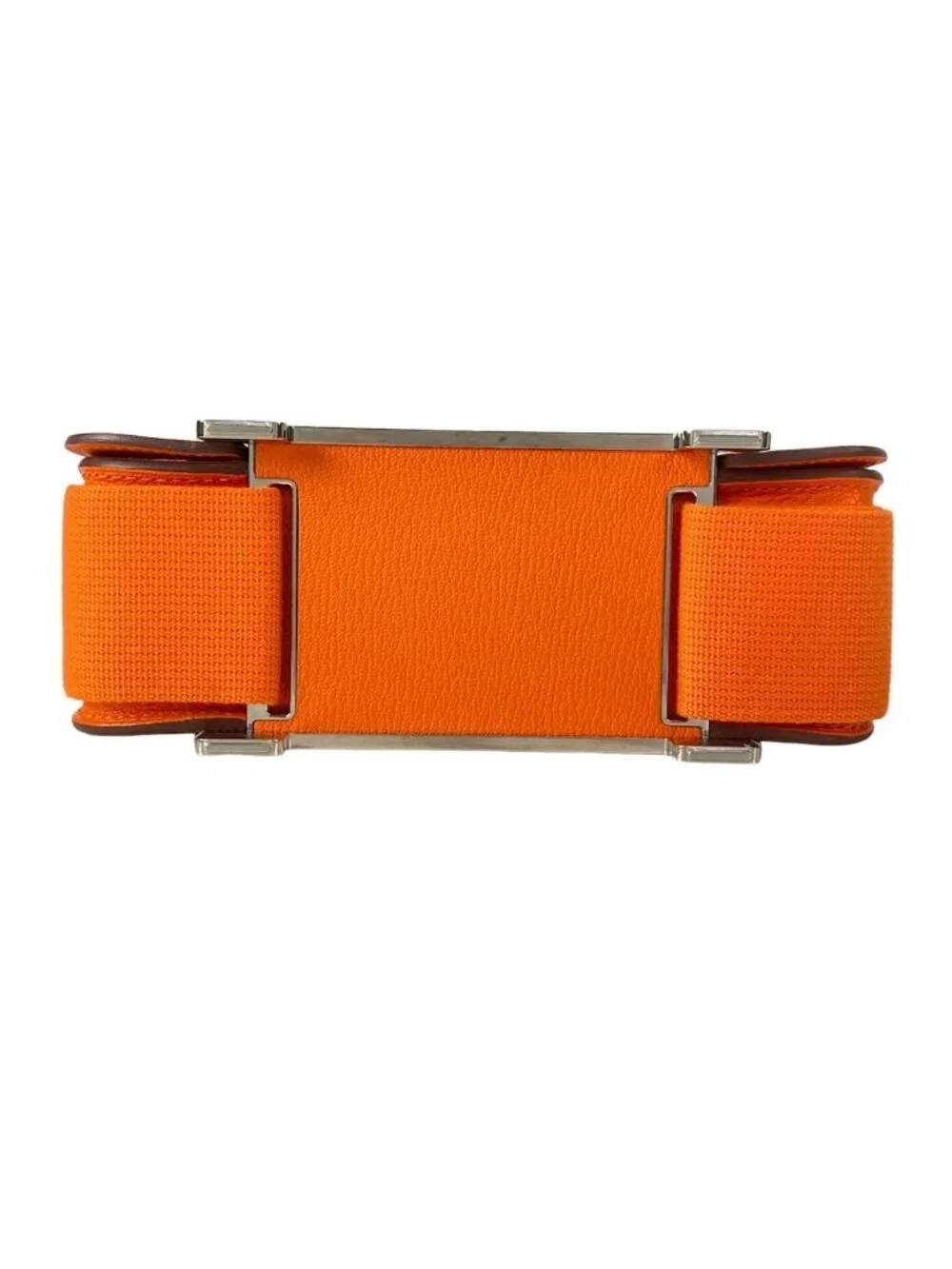 Hermes Shoulder Bag Geta Orange Minian Silver